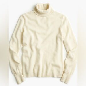 Women's Cream Turtleneck Sweater J. Crew 100% Cashmere EUC